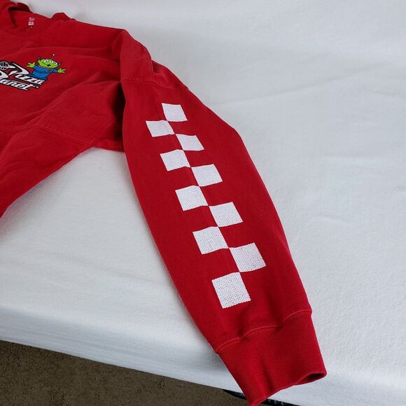 Disney Toy Story Pizza Planet Spirit Jersey Adult Small Red Long Sleeve - Picture 6 of 11